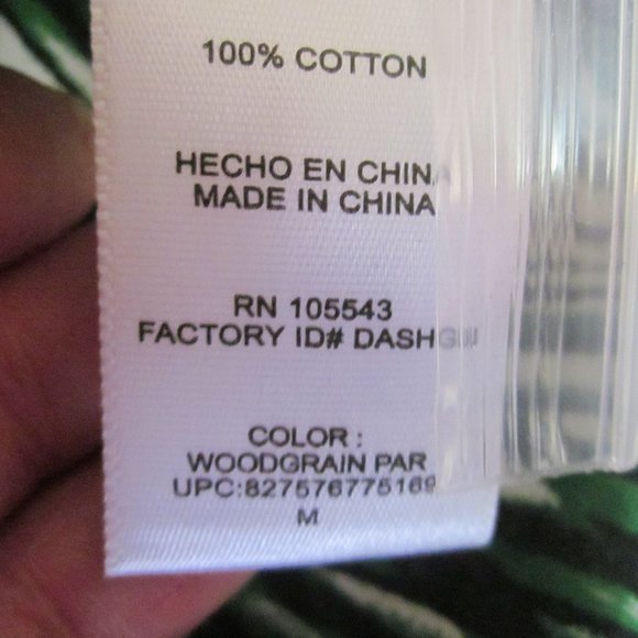 Derek Lam Design Nation Dress M Shirt Green Woodgrain Print NO BELT - Picture 8 of 9